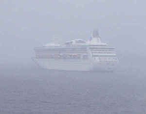 Ketchikan lived up to its rainy reputation as the ship arrived