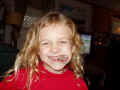 Jacey with mouthful of candy